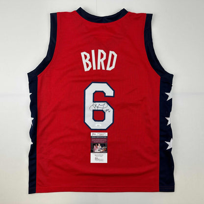 Autographed/Signed Sue Bird USA Olympics Red Basketball Jersey JSA COA
