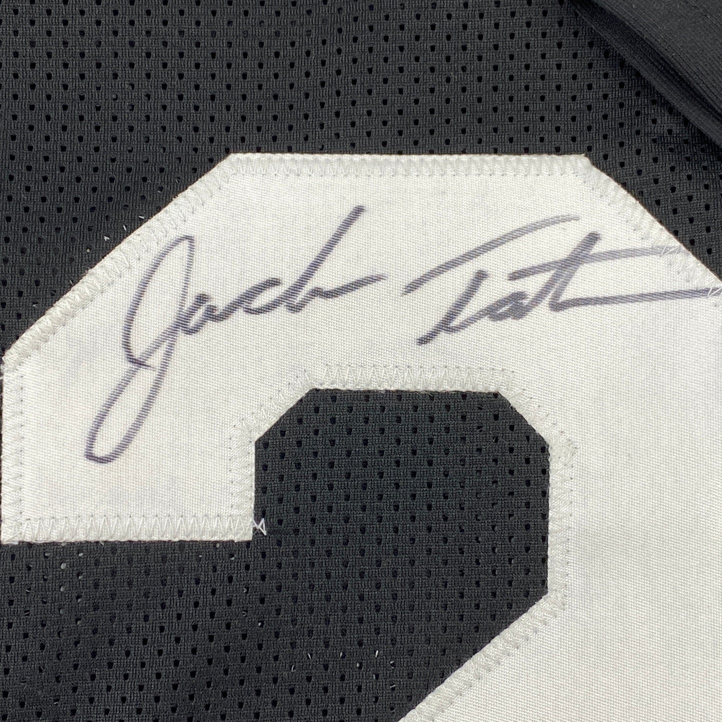 Autographed/Signed Jack Tatum Oakland Black Football Jersey JSA COA #2