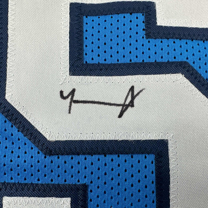 Autographed/Signed Armando Bacot UNC North Carolina Blue College Basketball Jersey Beckett BAS COA