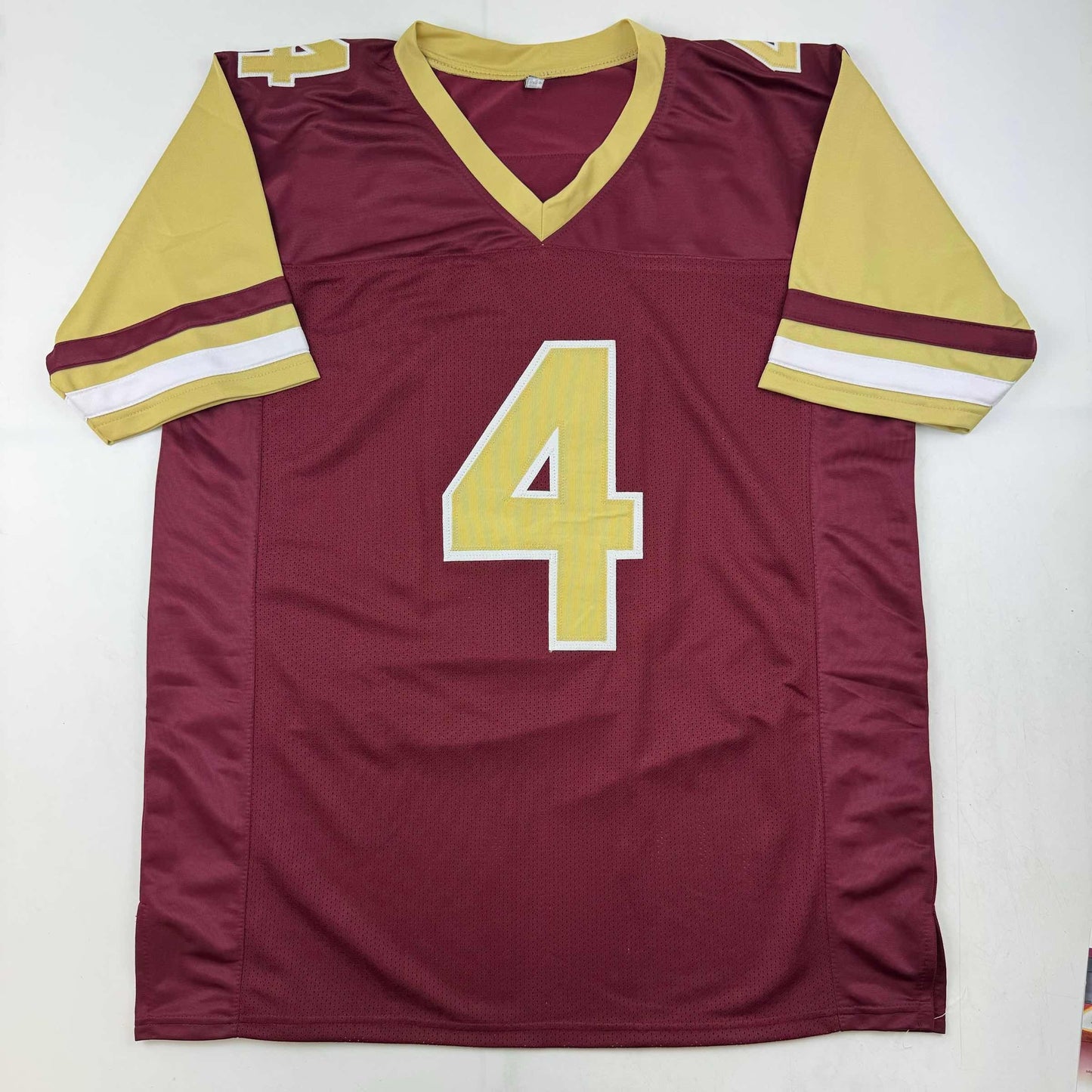 Autographed/Signed Zay Flowers Boston College Maroon Football Jersey Beckett BAS COA