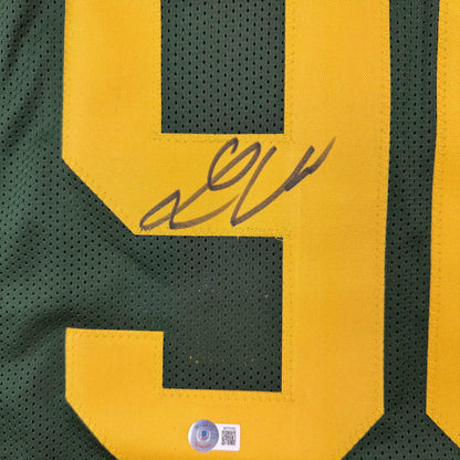Autographed/Signed Lukas Van Ness Green Bay Color Rush Football Jersey Beckett BAS COA