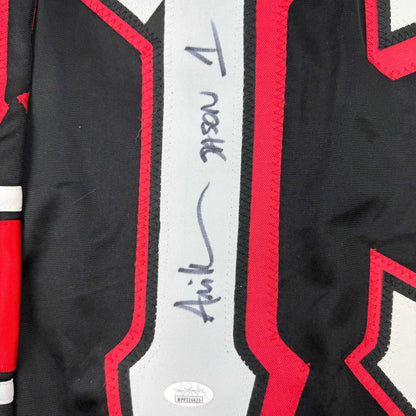 Autographed/Signed Ari Lehman Jason Voorhees Friday The 13th Black Movie Jersey JSA COA