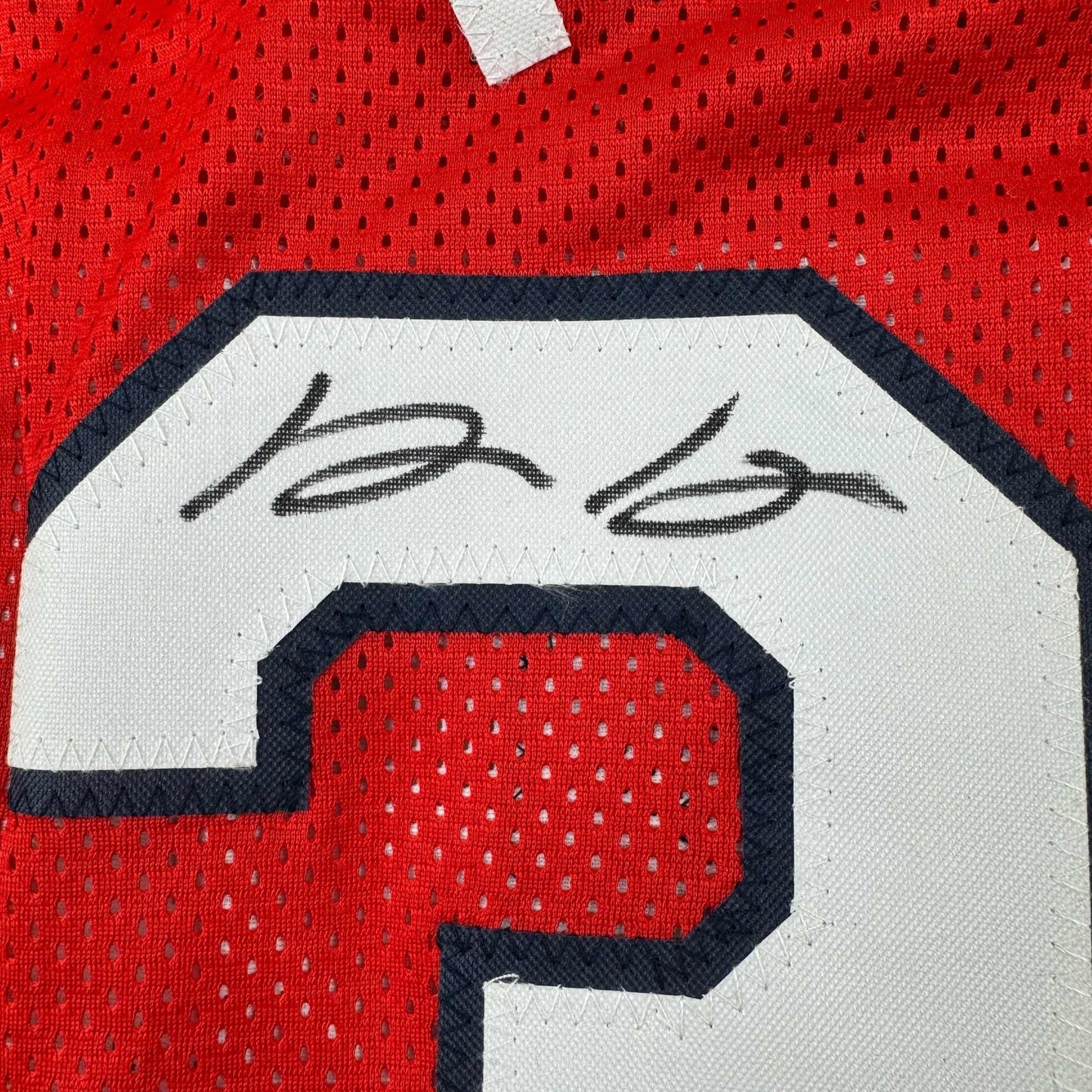 Autographed/Signed Kyle Kuzma Washington Red Basketball Jersey Beckett BAS COA