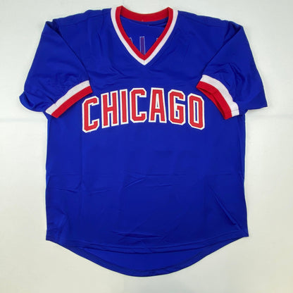 Autographed/Signed Billy Williams Chicago Blue Baseball Jersey JSA COA