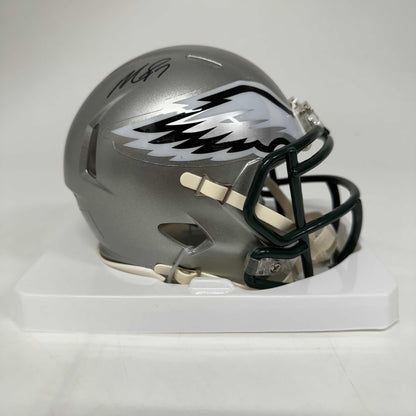 Autographed/Signed Michael Mike Vick Philadelphia Eagles Flash Mini Football Helmet JSA COA
