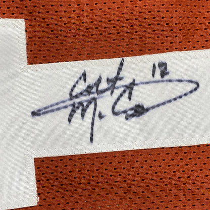 Autographed/Signed Colt McCoy Texas Orange College Football Jersey JSA COA