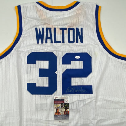 Autographed/Signed Bill Walton UCLA White College Basketball Jersey JSA COA