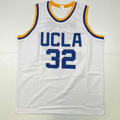 Autographed/Signed Bill Walton UCLA White College Basketball Jersey JSA COA