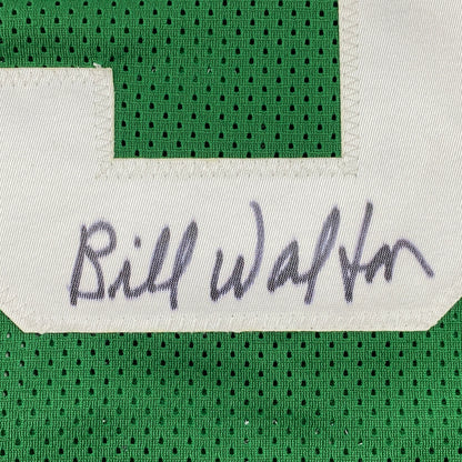 Autographed/Signed Bill Walton Boston Green Basketball Jersey JSA COA