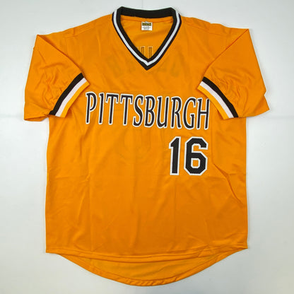 Autographed/Signed Al Oliver Pittsburgh Yellow Baseball Jersey JSA COA