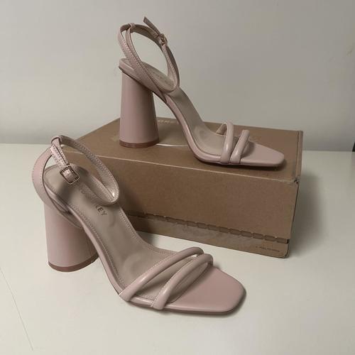 Birdy Grey Julia Chunky Heel Nude Blush