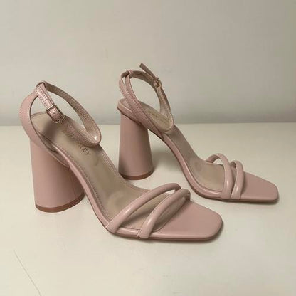 Birdy Grey Julia Chunky Heel Nude Blush