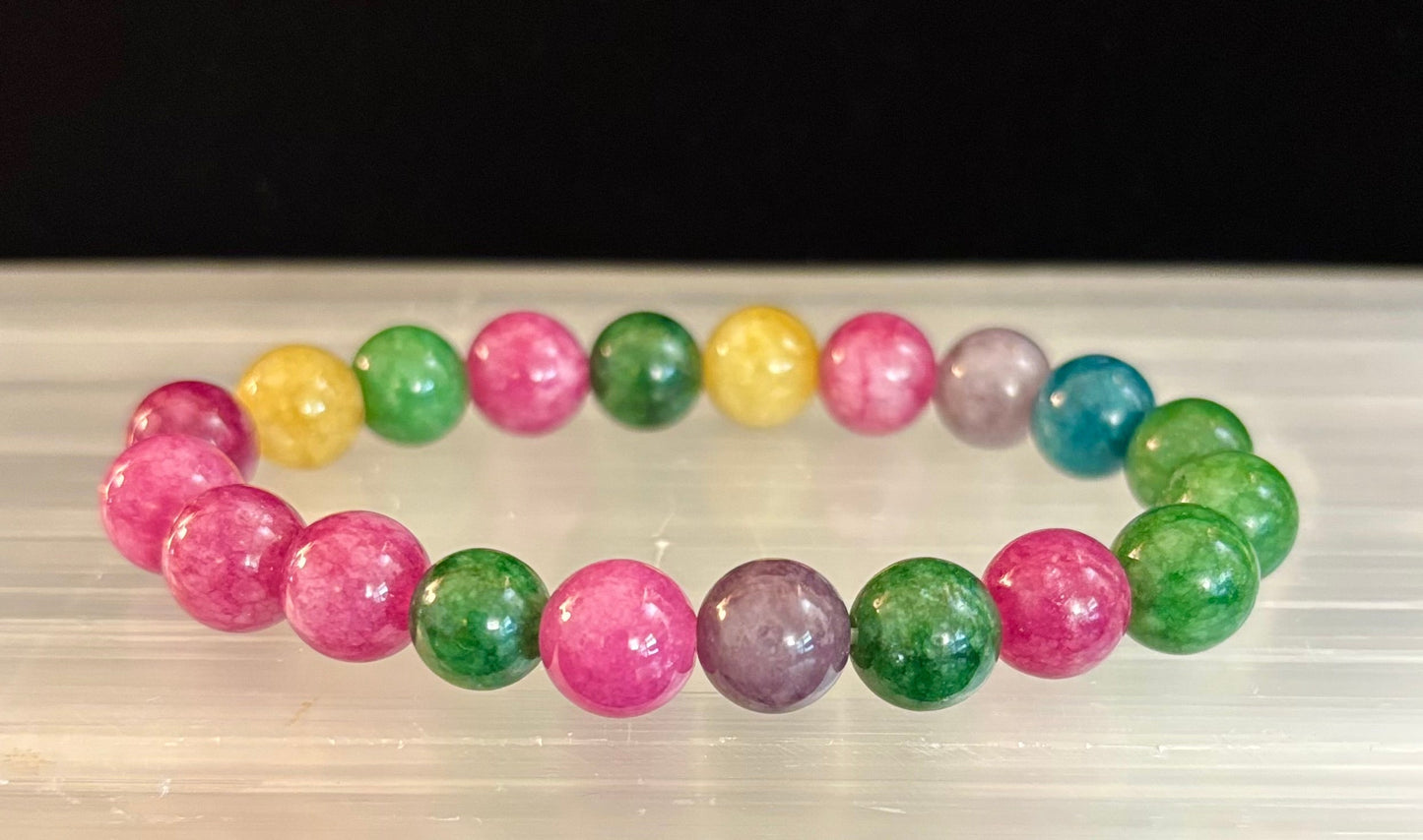Natural Multicolor Tourmaline Bracelet – 10mm Beads for Energy, Protection & Joy