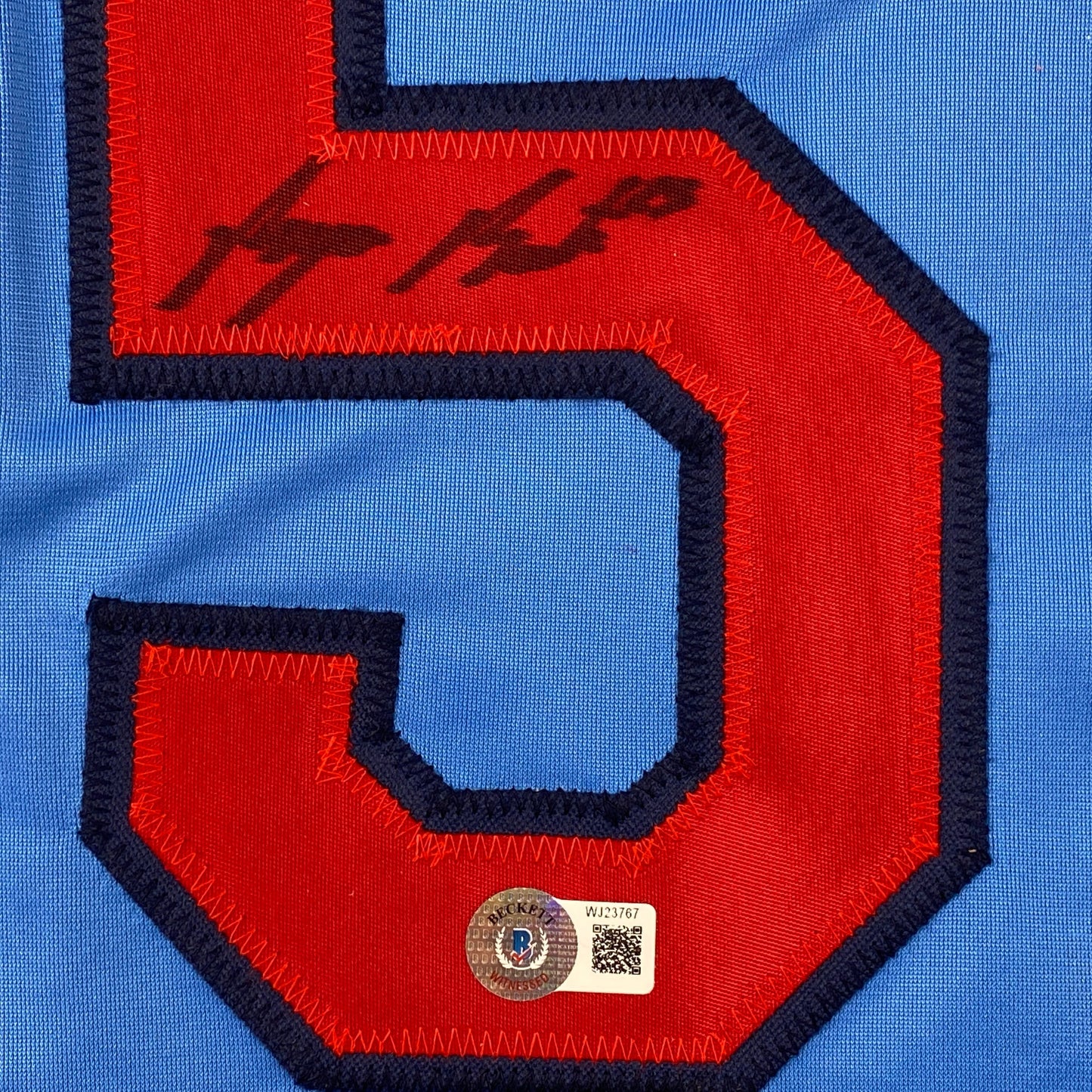 Autographed/Signed Byron Buxton Minnesota Light Blue Baseball Jersey Beckett BAS COA