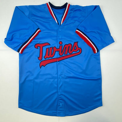 Autographed/Signed Byron Buxton Minnesota Light Blue Baseball Jersey Beckett BAS COA