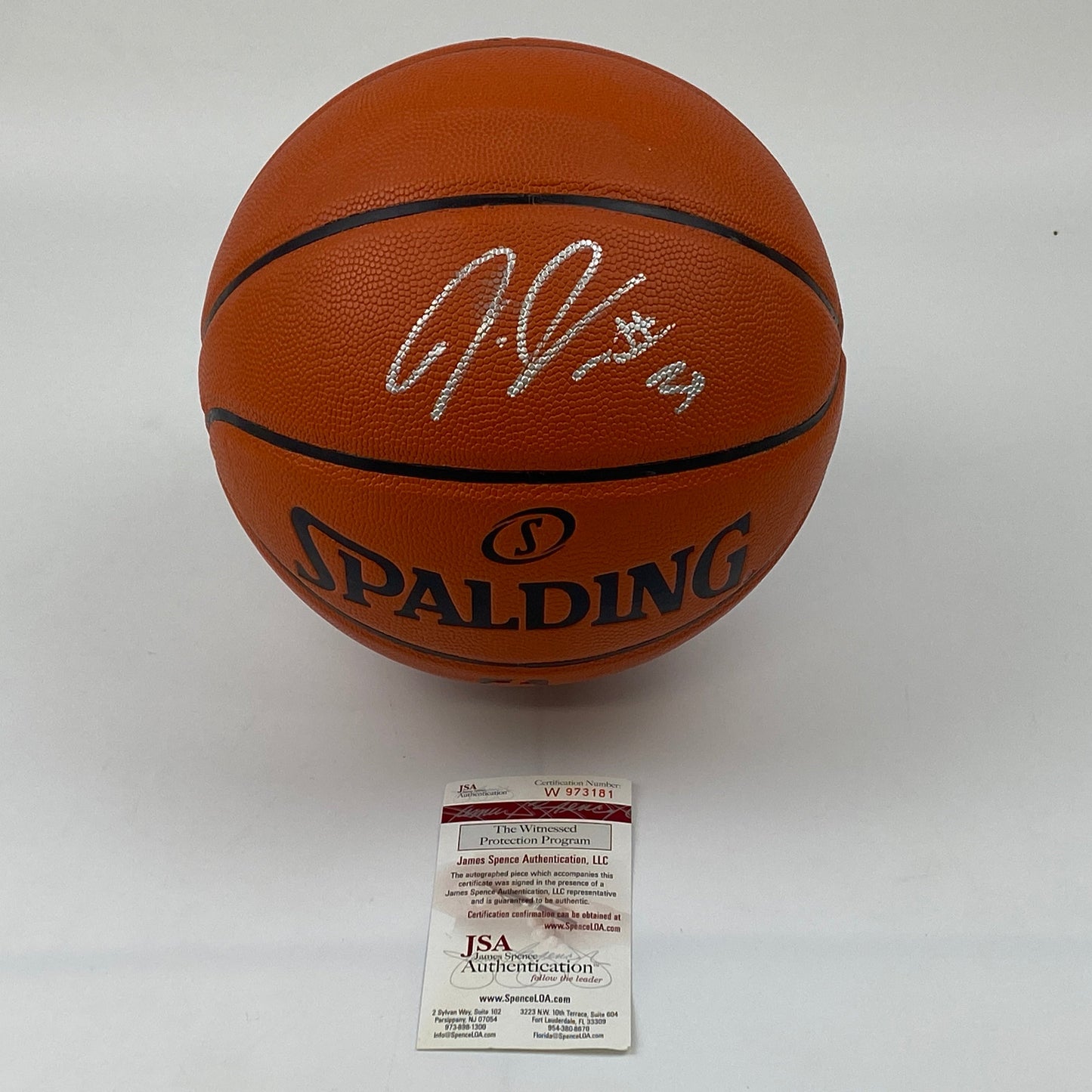Autographed/Signed Julius Randle New York Knicks Full Size Spalding Basketball JSA COA