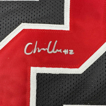 Autographed/Signed Chris Olave Ohio State Black College Football Jersey JSA COA