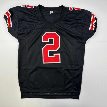 Autographed/Signed Chris Olave Ohio State Black College Football Jersey JSA COA