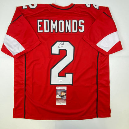 Autographed/Signed Chase Edmonds Arizona Red Football Jersey JSA COA