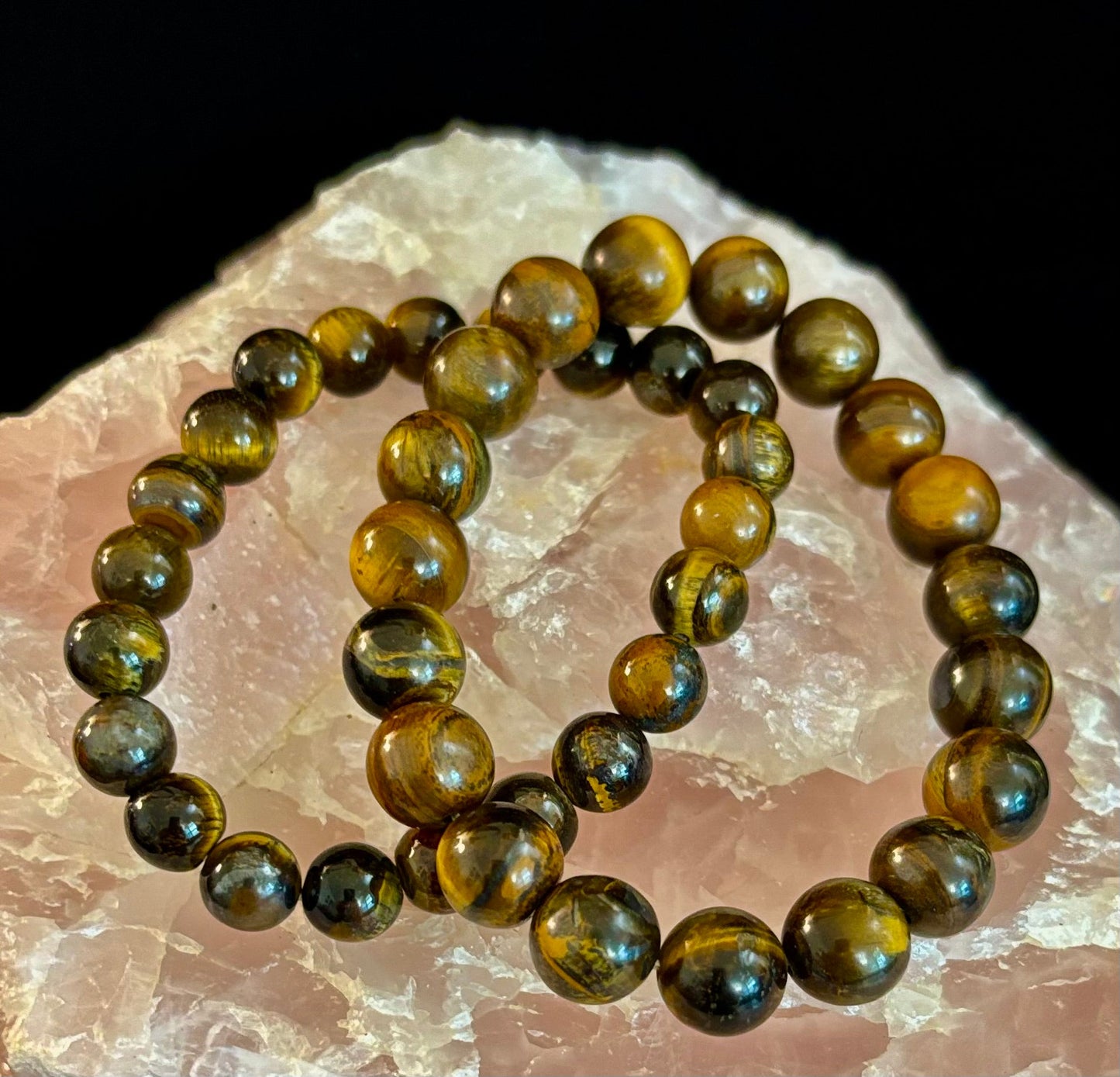 Reiki-Infused Natural Tiger Eye Bracelet for Courage, Focus & Grounded Power (8mm & 10mm)