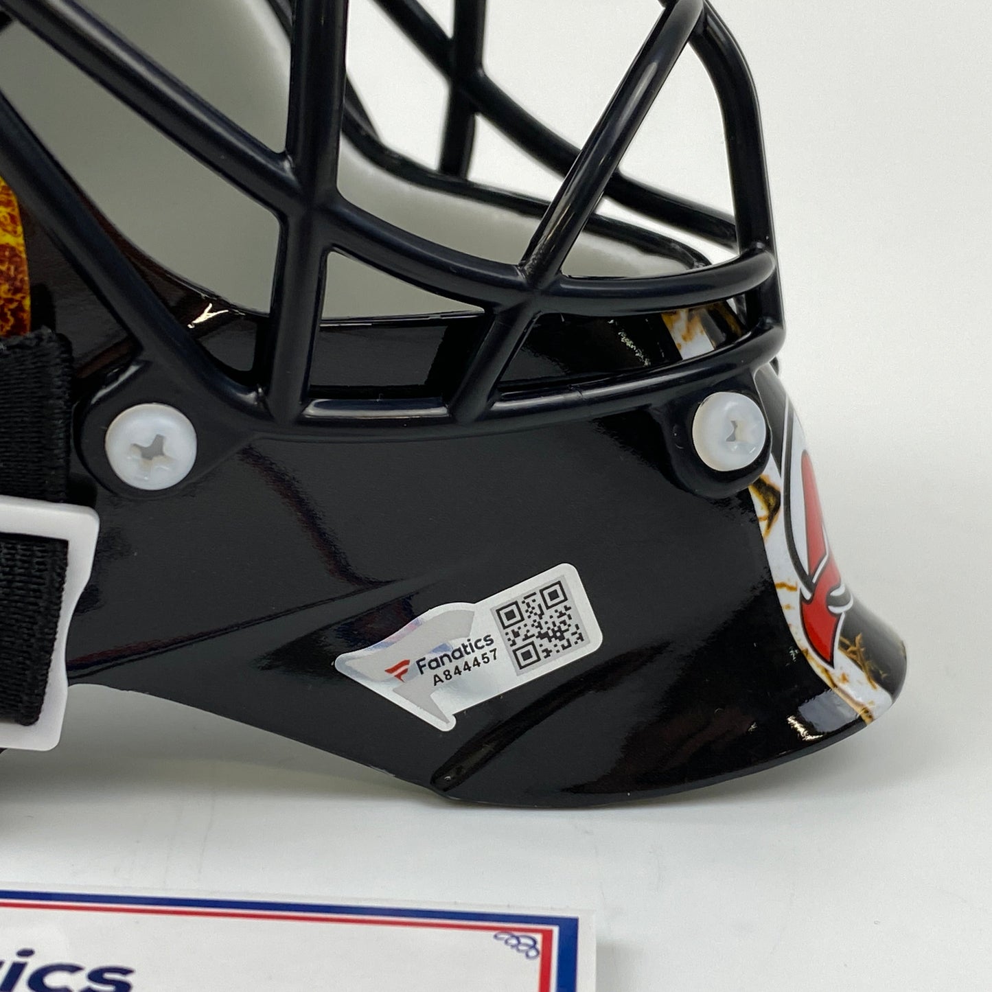 Autographed/Signed Martin Brodeur New Jersey Devils Hockey Mini Goalie Mask Helmet Fanatics COA