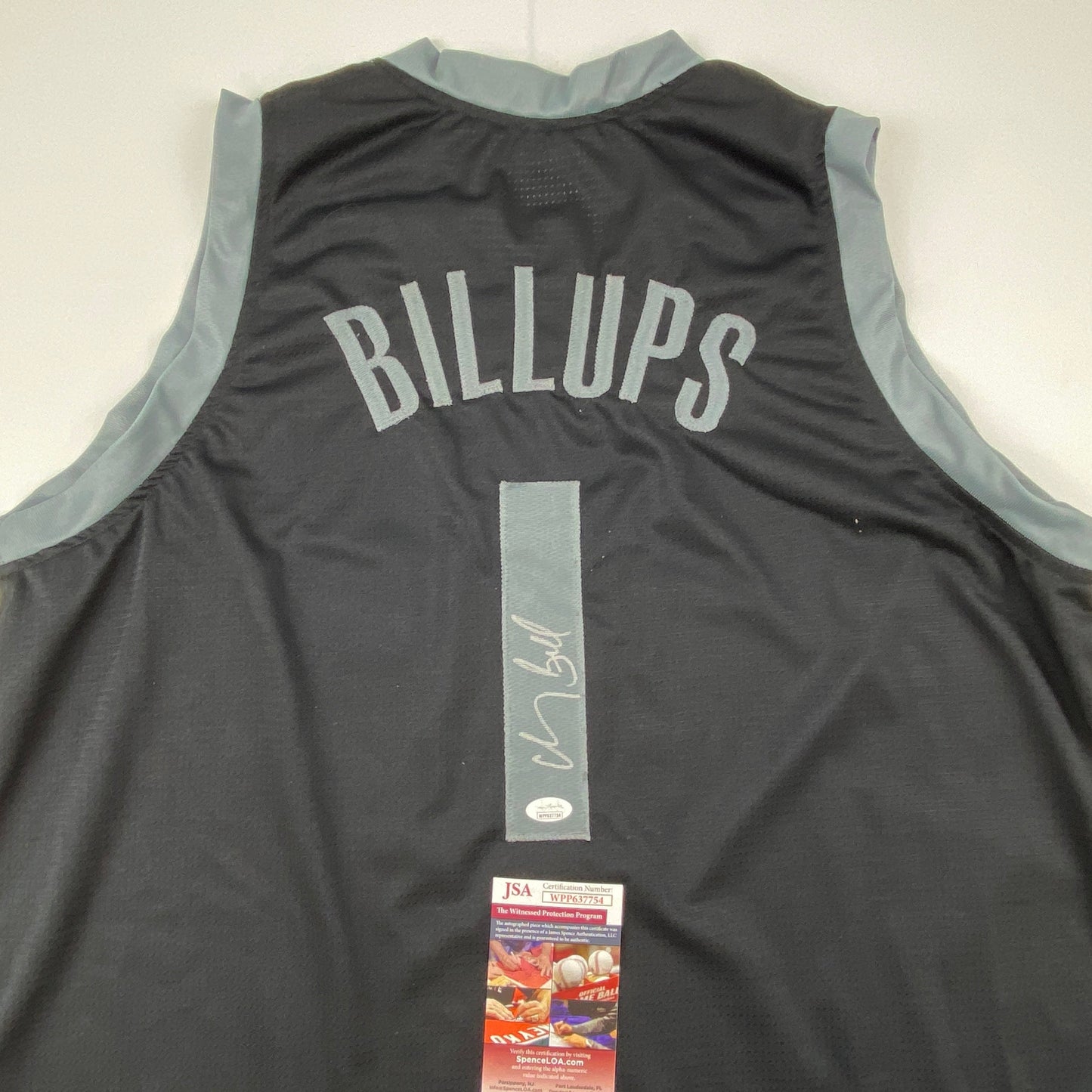 Autographed/Signed Chauncey Billups Detroit Black Basketball Jersey JSA COA