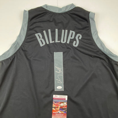 Autographed/Signed Chauncey Billups Detroit Black Basketball Jersey JSA COA