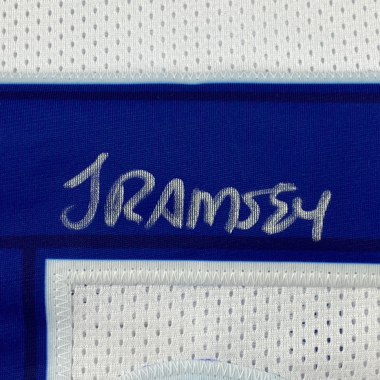 Autographed/Signed Jalen Ramsey Los Angeles LA White Football Jersey JSA COA