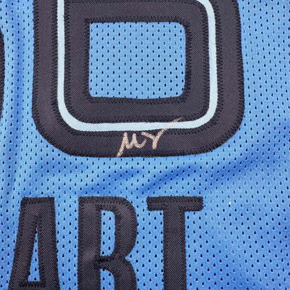 Autographed/Signed Marcus Smart Memphis Light Blue Basketball Jersey Beckett BAS COA
