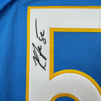 Autographed/Signed Khalil Mack Los Angeles LA Light Blue Football Jersey Beckett BAS COA