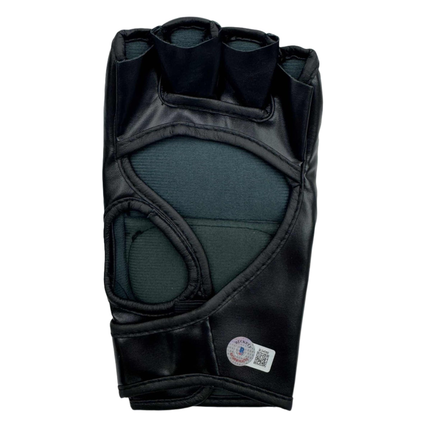 Autographed/Signed Alex "Poatan" Pereira UFC MMA Black Fighting Glove Beckett BAS COA