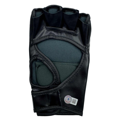 Autographed/Signed Alex "Poatan" Pereira UFC MMA Black Fighting Glove Beckett BAS COA