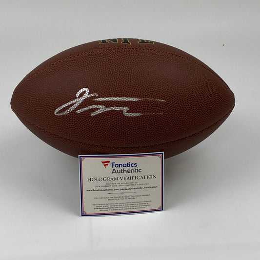 Autographed/Signed Jonathan Taylor Indianapolis Colts Full Size F/S Brown Wilson Football Fanatics COA