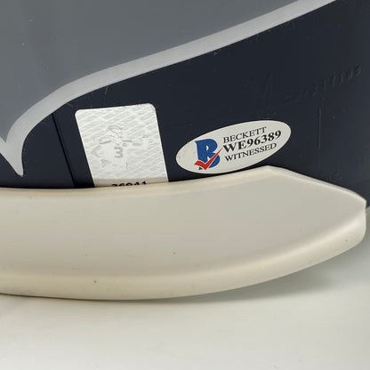 Autographed/Signed Russell Wilson Seattle Seahawks Full Size FS F/S Replica Football Helmet Beckett BAS COA