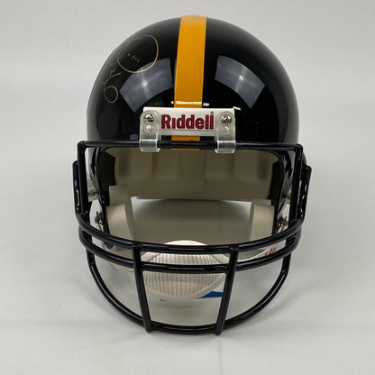 Autographed/Signed Jerome Bettis Pittsburgh Steelers Full Size FS F/S Replica Football Helmet Beckett BAS COA