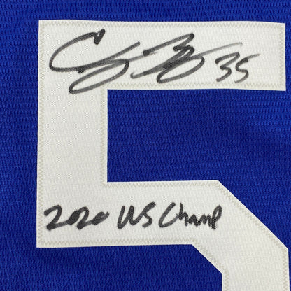 Autographed/Signed Cody Bellinger 2020 WS Champ Los Angeles LA Dodgers Blue Authentic Baseball Jersey Fanatics COA