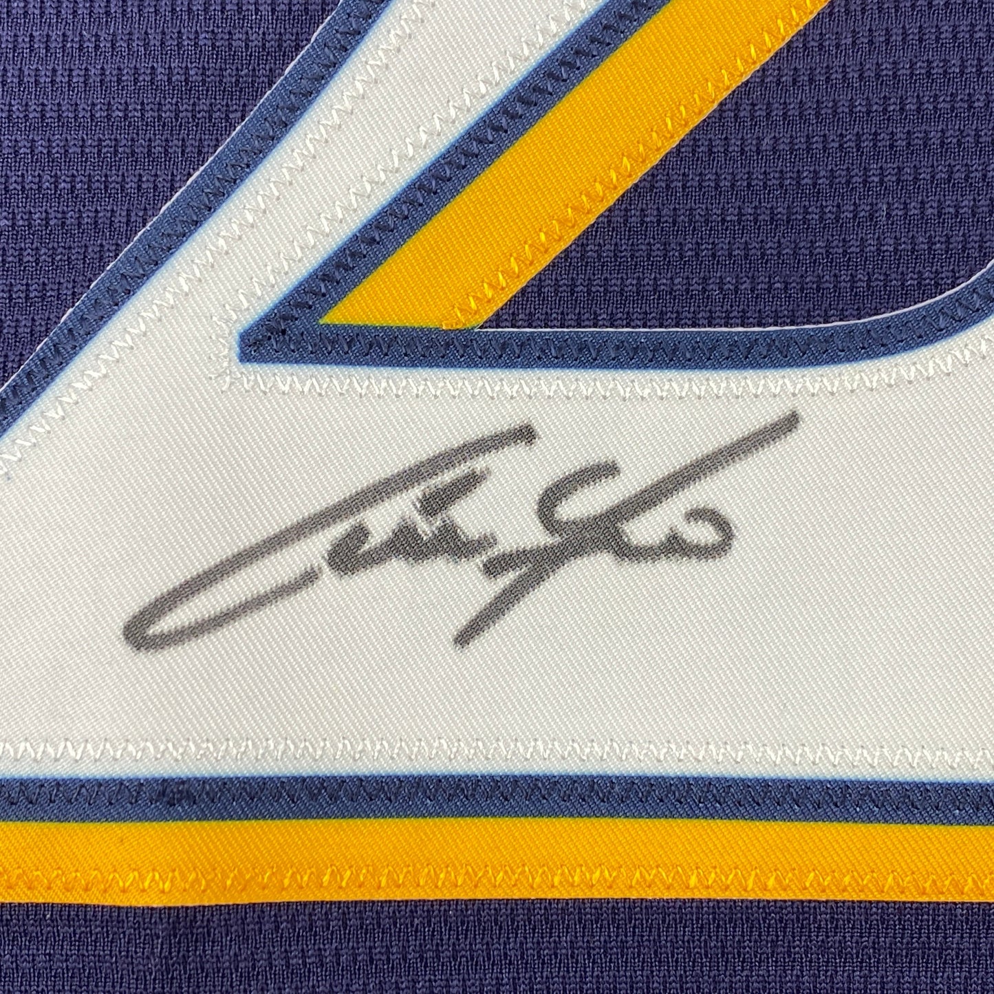 Autographed/Signed Christian Yelich 18 NL MVP Milwaukee Brewers Blue Cool Base Baseball Jersey JSA COA