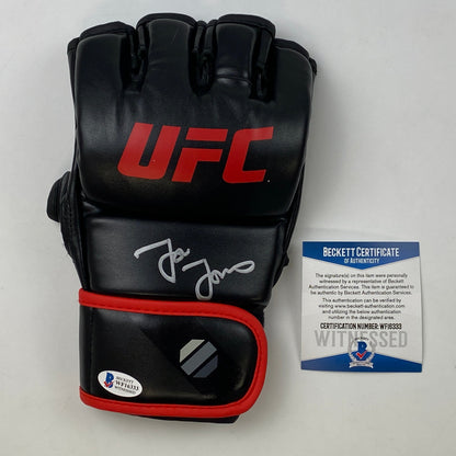 Autographed/Signed Jon Bones Jones Black UFC MMA Glove Ultimate Fighting Beckett BAS COA
