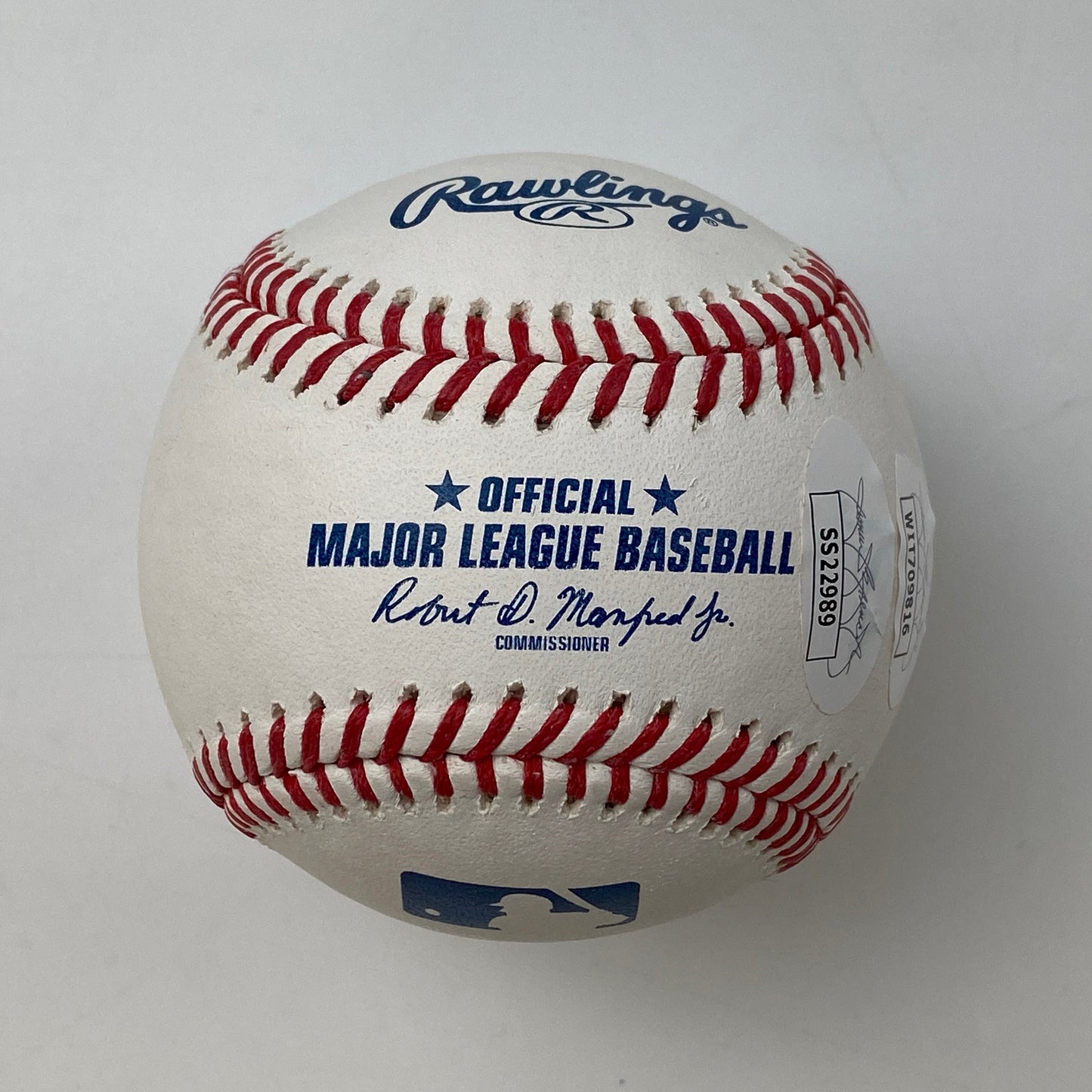 Autographed/Signed Vladimir Vlad Guerrero Jr. & Sr. Rawlings Official Major League Baseball ROML JSA COA Auto