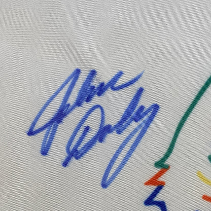 Autographed/Signed John Daly White PGA Championship Golf Flag/Pin JSA COA Auto