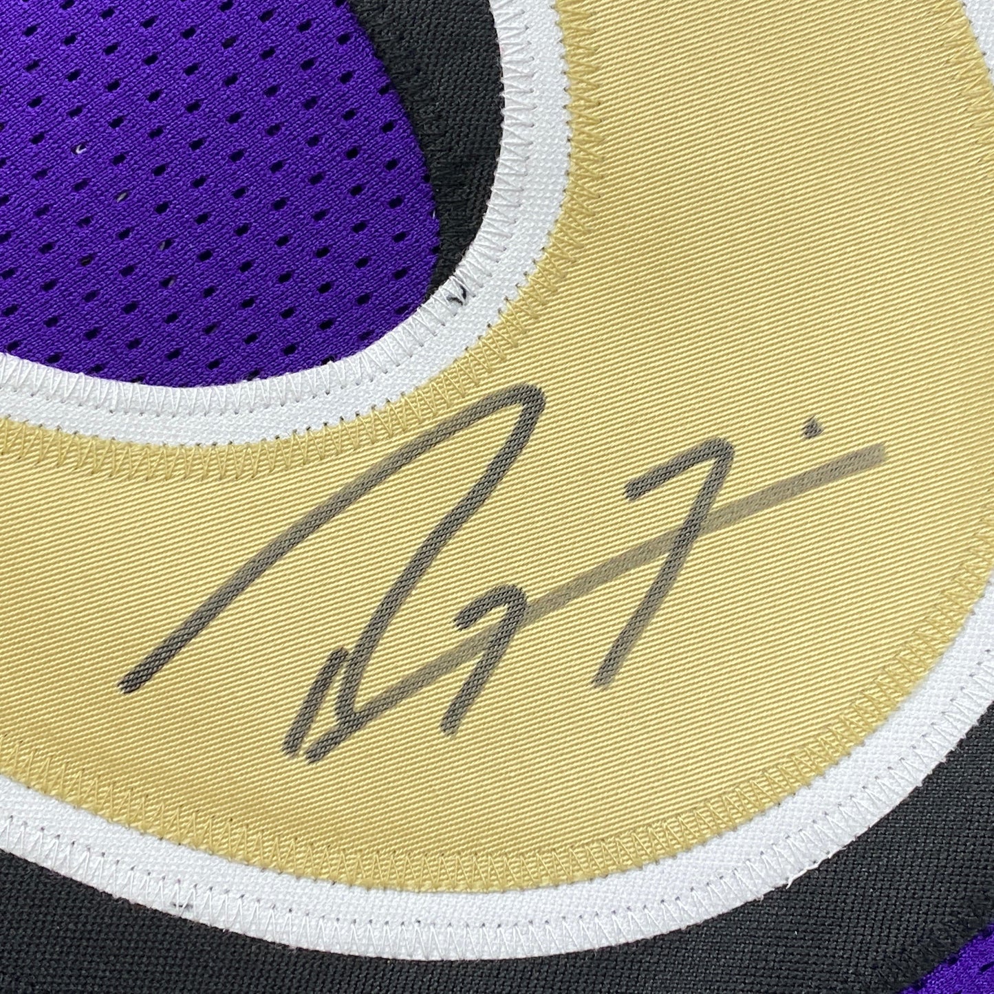 Autographed/Signed Ray Lewis Baltimore Color Rush Stat Football Jersey JSA COA