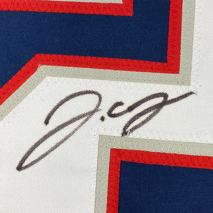 Autographed/Signed JC J.C. Jackson New England Blue Football Jersey JSA COA