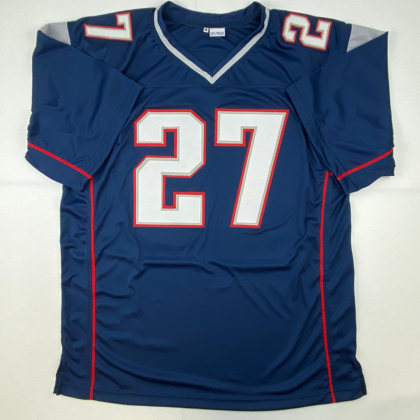 Autographed/Signed JC J.C. Jackson New England Blue Football Jersey JSA COA