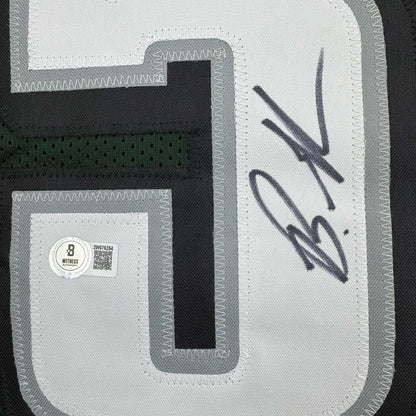 Autographed/Signed Brandon Graham Philadelphia Green Football Jersey Beckett BAS COA