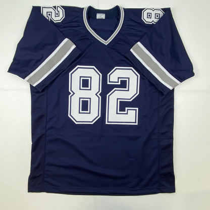 Autographed/Signed Jason Witten Dallas Dark Blue Football Jersey Beckett BAS COA