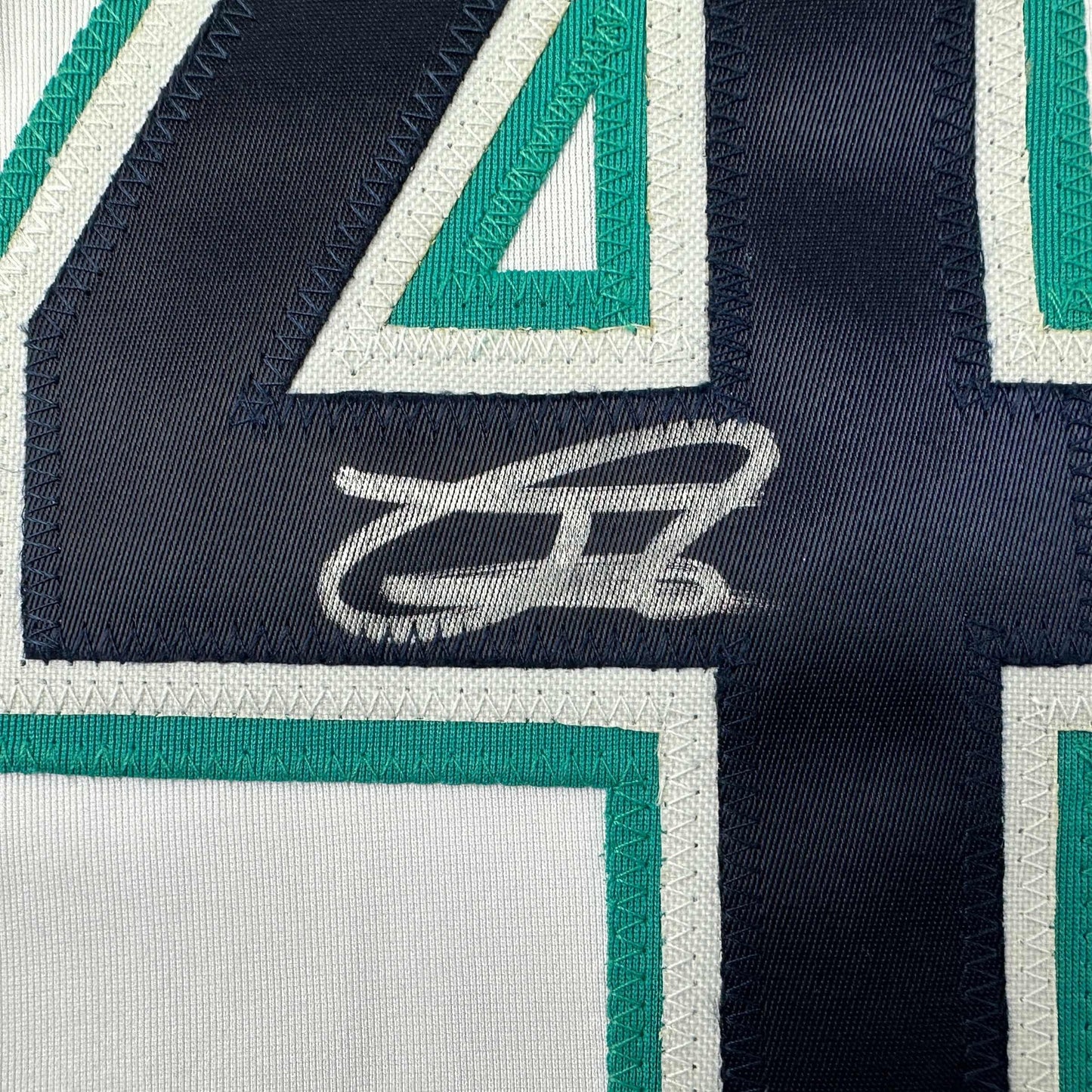 Autographed/Signed Julio Rodriguez Seattle White Baseball Jersey JSA COA
