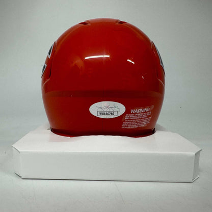 Autographed/Signed Montez Sweat Chicago Bears Orange Alternate Mini Football Helmet Beckett BAS COA