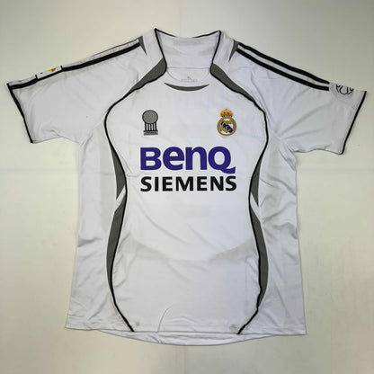 Autographed/Signed Fabio Cannavaro Real Madrid White Soccer Jersey Beckett BAS COA