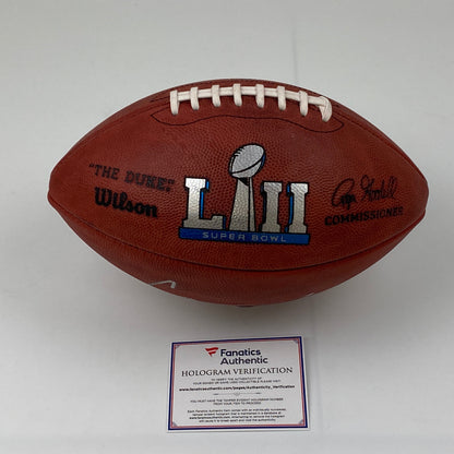 Autographed/Signed Carson Wentz Super Bowl LII Authentic The Duke Full Size Football Fanatics COA