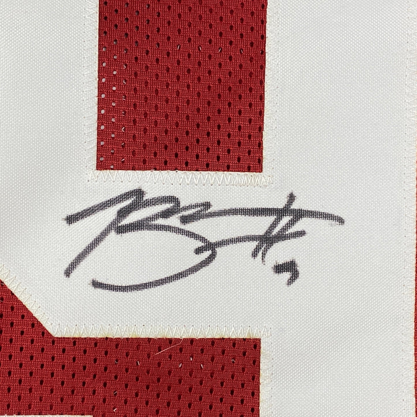 Autographed/Signed Bryce Young Alabama Red College Football Jersey Beckett BAS COA